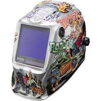 VIKING 3350 Hot Rodders Welding Helmet, 3.74" L x 3.34" W View Area, 5 - 13 Shade Range PB Rental Co. Ltd.