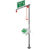 Douche combin&eacute;e avec cuvette ferm&eacute;e en ABS et entr&eacute;e inf&eacute;rieure, Socle PB Rental Co. Ltd.