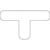 Floor Marking Shapes, T, 9.5" L x 6.5" W, White, Vinyl PB Rental Co. Ltd.