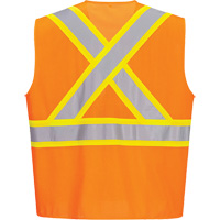 Veste de s&eacute;curit&eacute; &agrave; bandes contrastantes, Orange haute visibilit&eacute;, Petit, Polyester PB Rental Co. Ltd.