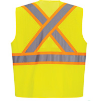 Veste de s&eacute;curit&eacute; &agrave; bandes contrastantes, Jaune lime haute visibilit&eacute;, Petit, Polyester PB Rental Co. Ltd.