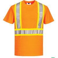 T-shirt de s&eacute;curit&eacute; &agrave; bandes contrastantes, Polyester, Petit, Orange haute visibilit&eacute; PB Rental Co. Ltd.