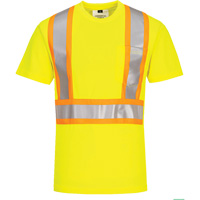 T-shirt de s&eacute;curit&eacute; &agrave; bandes contrastantes, Polyester, Petit, Jaune lime haute visibilit&eacute; PB Rental Co. Ltd.