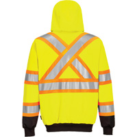 Chandail de s&eacute;curit&eacute; &agrave; capuchon avec bandes contrastantes, Petit, Noir/Jaune lime haute visibilit&eacute; PB Rental Co. Ltd.