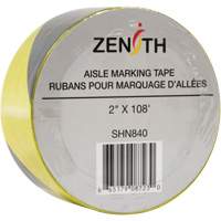 Aisle Marking Tape, 2" x 108', PVC, Black and Yellow PB Rental Co. Ltd.