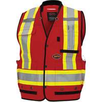 6678 High-Visibility Antimicrobial Mesh-Back Surveyor Vest, Red, Small, Polyester PB Rental Co. Ltd.