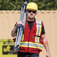 6678 High-Visibility Antimicrobial Mesh-Back Surveyor Vest, Red, Small, Polyester PB Rental Co. Ltd.