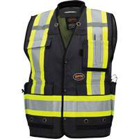 6679 High-Visibility Antimicrobial Mesh-Back Surveyor Vest, Black, Small, Polyester PB Rental Co. Ltd.