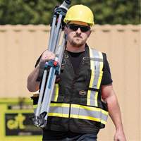 6679 High-Visibility Antimicrobial Mesh-Back Surveyor Vest, Black, Small, Polyester PB Rental Co. Ltd.
