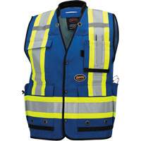 6681 High-Visibility Antimicrobial Mesh-Back Surveyor Vest, Royal Blue, Small, Polyester PB Rental Co. Ltd.