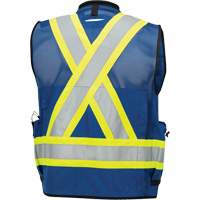 6681 High-Visibility Antimicrobial Mesh-Back Surveyor Vest, Royal Blue, Small, Polyester PB Rental Co. Ltd.