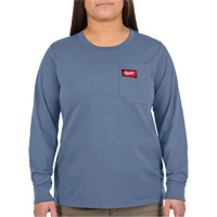 T-shirt &agrave; manches longues avec poches GRIDIRON, Femmes, T-petit, Bleu PB Rental Co. Ltd.