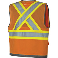 Pioneer Mesh Back Zip Front Surveyor Safety Vest, High Visibility Orange, Small, Polyester PB Rental Co. Ltd.
