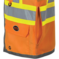 Pioneer Mesh Back Zip Front Surveyor Safety Vest, High Visibility Orange, Small, Polyester PB Rental Co. Ltd.