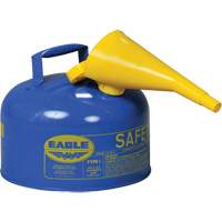 Safety Can for Kerosene with Funnel, Type I, Galvanized Steel, 2.5 US gal., Blue, FM Approved/UL/ULC Listed PB Rental Co. Ltd.