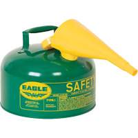 Safety Can for Combustibles with Funnel, Type I, Galvanized Steel, 2.5 US gal., Green, FM Approved/UL/ULC Listed PB Rental Co. Ltd.