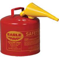 Safety Can for Flammables with Funnel, Type I, Galvanized Steel, 5 US gal., Red, FM Approved/UL/ULC Listed PB Rental Co. Ltd.