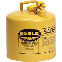 Safety Can for Diesel, Type I, Galvanized Steel, 5 US gal., Yellow, FM Approved/UL/ULC Listed PB Rental Co. Ltd.
