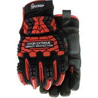 010R Extreme Red Impact Resistant Gloves, X-Small, Microfibre Palm, Hook & Loop Cuff PB Rental Co. Ltd.