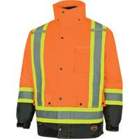 5056 Pioneer&reg; Yukon 7-in-1 Waterproof Winter Safety Parka, Polyester, Black/High Visibility Orange, X-Small PB Rental Co. Ltd.