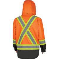 5056 Pioneer&reg; Yukon 7-in-1 Waterproof Winter Safety Parka, Polyester, Black/High Visibility Orange, X-Small PB Rental Co. Ltd.