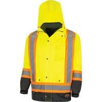 5057 Pioneer&reg; Yukon 7-in-1 Waterproof Winter Safety Parka, Polyester, Black/High Visibility Lime-Yellow, X-Small PB Rental Co. Ltd.