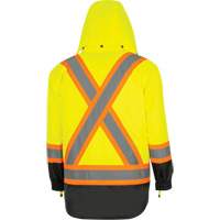 5057 Pioneer&reg; Yukon 7-in-1 Waterproof Winter Safety Parka, Polyester, Black/High Visibility Lime-Yellow, X-Small PB Rental Co. Ltd.