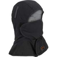 Pioneer 765A Flame-Resistant Quilted Hard Hat Liner with Long Neck & Detachable Mouthpiece, Black/Grey, Cotton/FR-Tech&reg;/Modacrylic/Nylon PB Rental Co. Ltd.