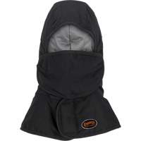 Pioneer 765A Flame-Resistant Quilted Hard Hat Liner with Long Neck & Detachable Mouthpiece, Black/Grey, Cotton/FR-Tech&reg;/Modacrylic/Nylon PB Rental Co. Ltd.