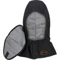Pioneer 765A Flame-Resistant Quilted Hard Hat Liner with Long Neck & Detachable Mouthpiece, Black/Grey, Cotton/FR-Tech&reg;/Modacrylic/Nylon PB Rental Co. Ltd.