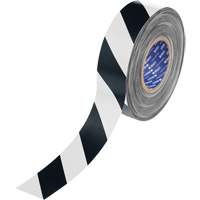 Ruban de marquage pour plancher ToughStripe Max, 2" x 100', Polyester, Noir et blanc PB Rental Co. Ltd.