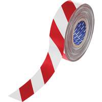 Ruban de marquage pour plancher ToughStripe Max, 2" x 100', Polyester, Rouge et blanc PB Rental Co. Ltd.