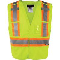 Gilet haute visibilit&eacute; &agrave; d&eacute;tachement rapide en 5 points, Orange haute visibilit&eacute;, Moyen/Petit, Polyester PB Rental Co. Ltd.