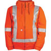 High-Visibility Wind Resistant Zip-Front Sweatshirt with DetachableHood, Men's, Small, High Visibility Orange, 27.7 cal/cm² PB Rental Co. Ltd.