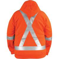 High-Visibility Wind Resistant Zip-Front Sweatshirt with DetachableHood, Men's, Small, High Visibility Orange, 27.7 cal/cm² PB Rental Co. Ltd.