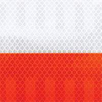 High Intensity Grade Flexible Work Zone Sheeting 382VHIP, 5" W x 150' L, Orange and White PB Rental Co. Ltd.