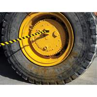 HAZLOK Safety Barrier System, Plastic, Magnetic Mount, 30', Black and Yellow Tape PB Rental Co. Ltd.