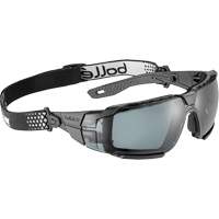 RUSH+ 2.0 XP M/L Safety Glasses with Black & Grey Frame, Smoke Lens, Anti-Fog/Anti-Scratch, ANSI Z87+ PB Rental Co. Ltd.