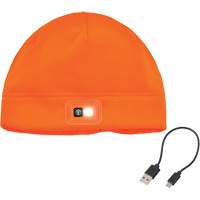 N-Ferno&reg; Winter Skull Cap with LED Rechargeable Light, Fleece Lining, One Size, Orange PB Rental Co. Ltd.