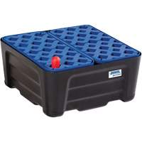 Black & Blue Spill Containment Tray with Grate, 15.8" L x 15.8" W x 7.1" H, 5.3 US gal. Spill Capacity PB Rental Co. Ltd.