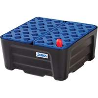 Black & Blue Spill Containment Tray with Grate, 15.8" L x 15.8" W x 7.1" H, 5.3 US gal. Spill Capacity PB Rental Co. Ltd.