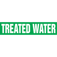 Marqueurs de tuyau "Tower Water Return", Autocollant, 4" h x 24" la, Blanc/vert PB Rental Co. Ltd.