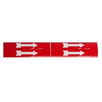 Marqueur de tuyau  Arrow, Autocollant, 1-1/8" h x 7" la, Noir sur jaune PB Rental Co. Ltd.