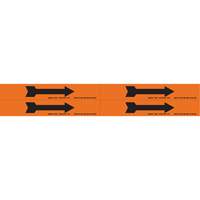 Marqueurs de tuyau avec fl&egrave;ches, Autocollant, 1-1/8" h x 7" la, Noir/orange PB Rental Co. Ltd.