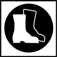 Right to Know Pictogram Labels -Boots, Vinyl, Sheet, 5/8" L x 3/4" W PB Rental Co. Ltd.