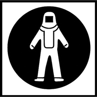 Right to Know Pictogram Labels - Full Protection Suit, Vinyl, Sheet, 5/8" L x 3/4" W PB Rental Co. Ltd.