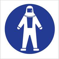 Right to Know Pictogram Labels - Full Protection Suit, Vinyl, Sheet, 1-1/4" L x 1-1/2" W PB Rental Co. Ltd.