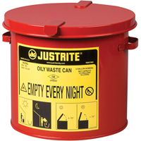 Oily Waste Cans, FM Approved/UL Listed, 2 US gal., Red PB Rental Co. Ltd.