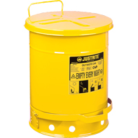 Oily Waste Cans, FM Approved/UL Listed, 14 US gal., Yellow PB Rental Co. Ltd.