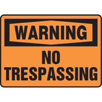 Enseigne  No Trespassing , 7" x 10", Vinyle, Anglais PB Rental Co. Ltd.